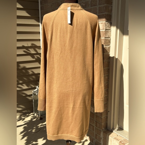 NWT CHICO’S s4 (20) camel topcoat/long line sweater Gorgeous & classic staple! - Picture 3 of 7